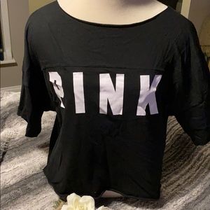 NWOT Pink Victoria secret crop tee